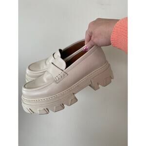 Alohas trailblazer cream leather loafers size 37 us 6.5